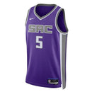 Camiseta NBA De'Aaron Fox - Sacramento Kings - 2023 - Edición Ícono - Morado
