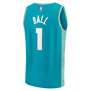 Camiseta NBA LaMelo Ball - Charlotte Hornets - Fanatics Branded 23/24 Fast Break - Azul Petróleo - Edición Ciudad