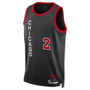 Camiseta NBA Lonzo Ball - Chicago Bulls - 23/24 - Negro - Edición Ciudad