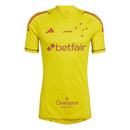 Cruzeiro 24/25 Goalkeeper Shirt - Yellow - All Sponsors - Fan Version