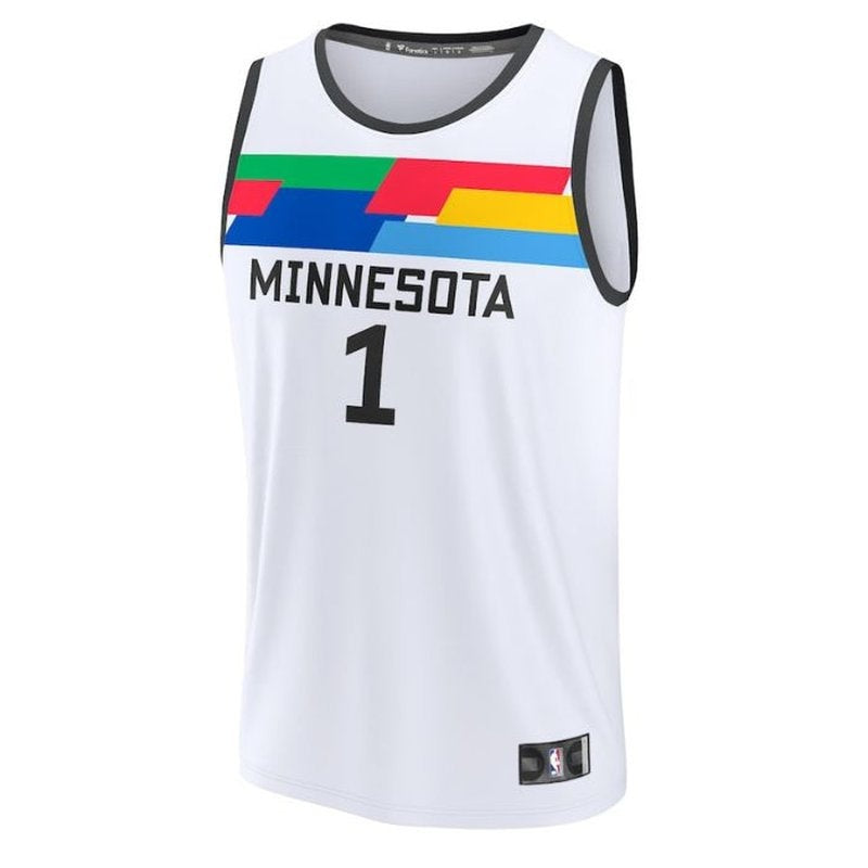 NBA Anthony Edwards Jersey - Minnesota Timberwolves - 2023 Fastbreak - City Edition - White 