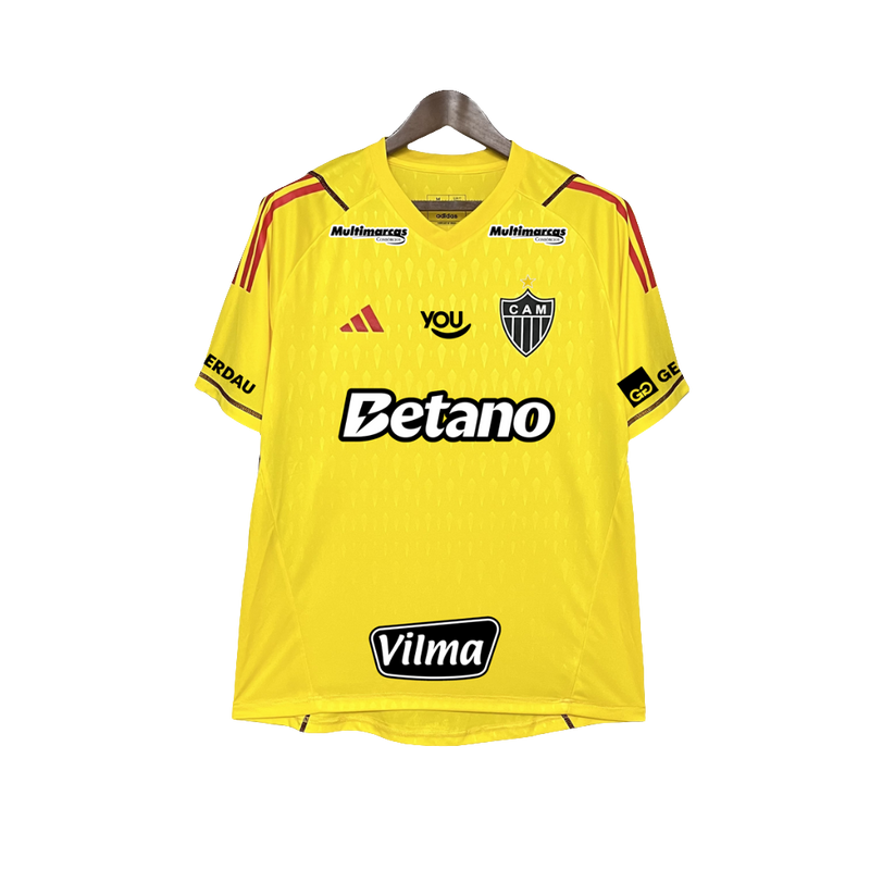 Atlético Mineiro 24/25 Goalkeeper Shirt - Yellow - All Sponsors - Fan Version 