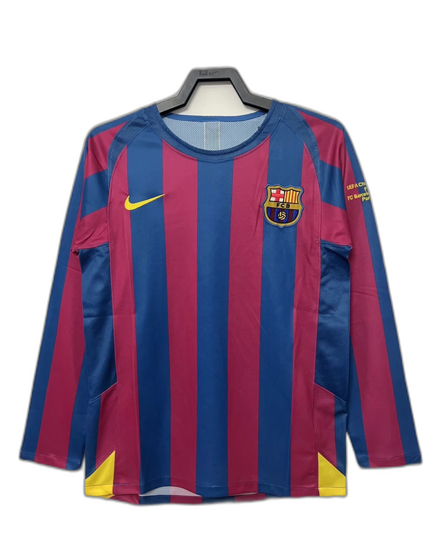 Barcelona 05/06 Home Shirt - Long Sleeve Retro Version 