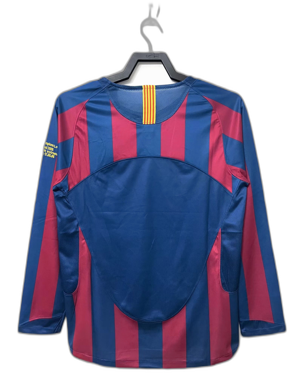 Barcelona 05/06 Home Shirt - Long Sleeve Retro Version 