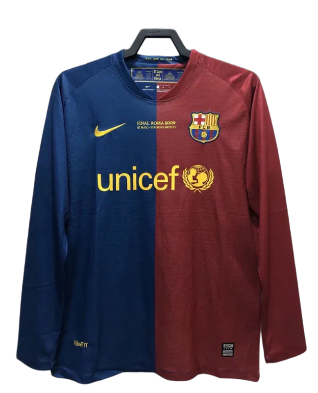 Barcelona 08/09 Home Shirt - Long Sleeve Retro Version 