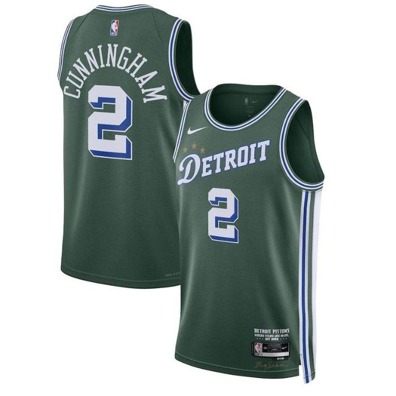 Cade Cunningham - Detroit Pistons - 2023 - City Edition - Green NBA Jersey 