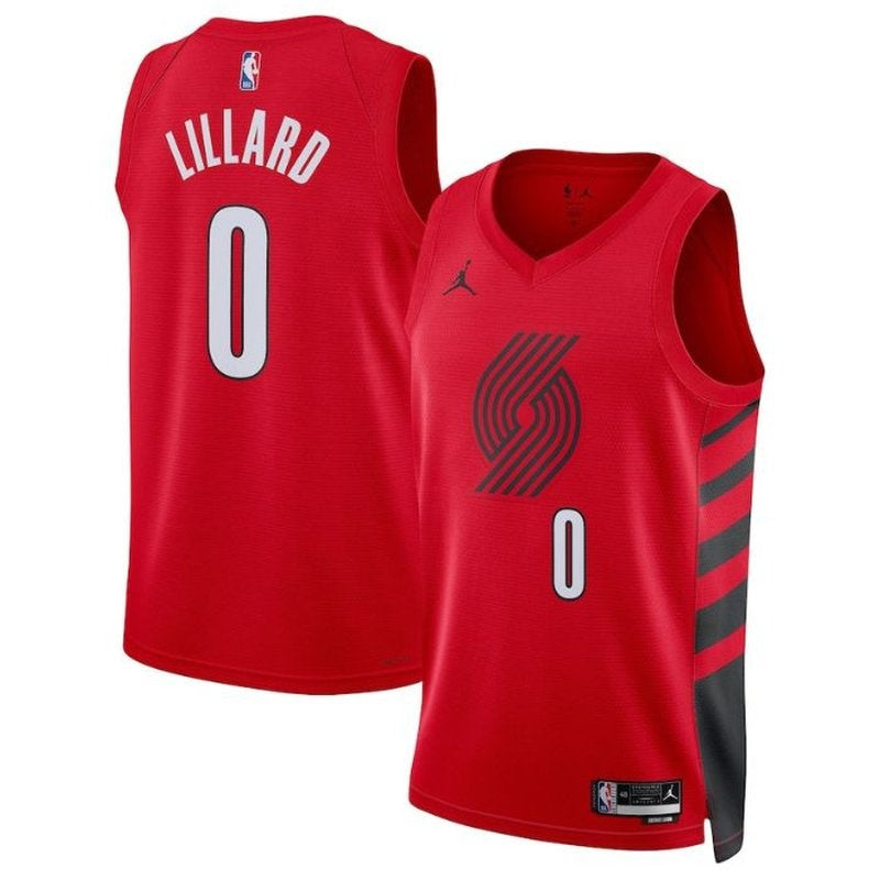 Damian Lillard - Portland Trail Blazers - 2023 Impact Edition NBA Jersey - Red 
