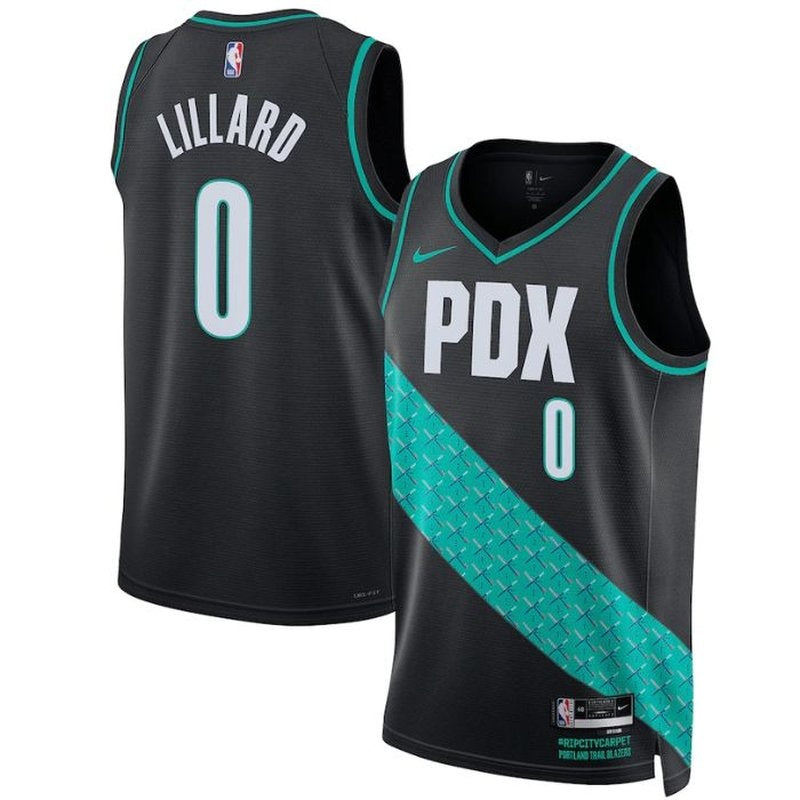 Damian Lillard - Portland Trail Blazers - 2023 - City Edition - Black NBA Jersey 