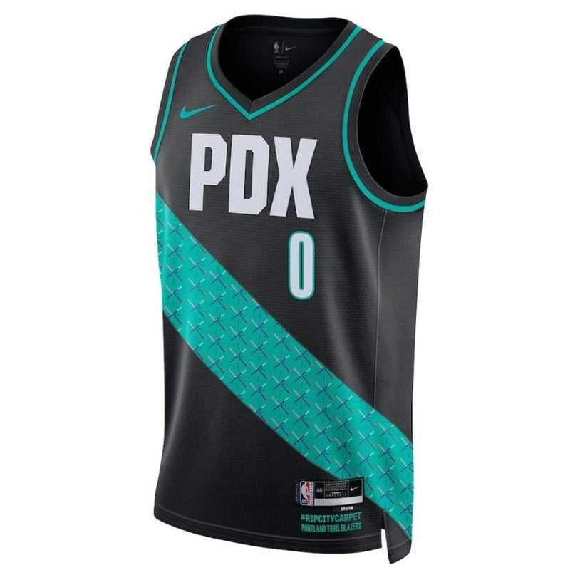 Damian Lillard - Portland Trail Blazers - 2023 - City Edition - Black NBA Jersey 