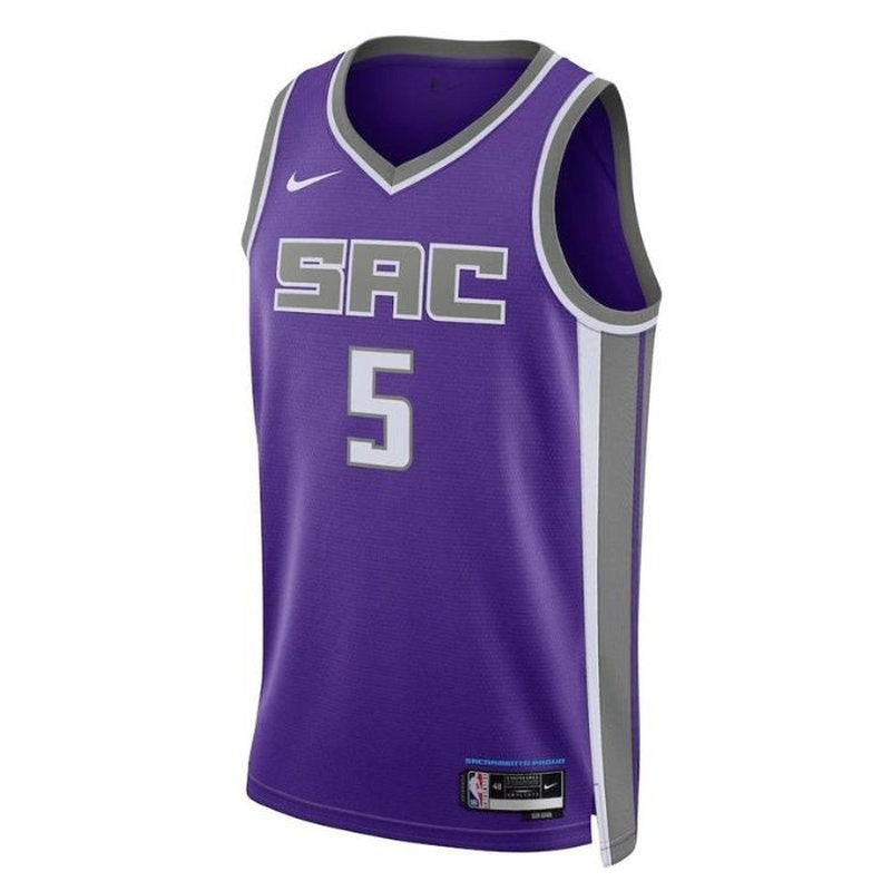 De'Aaron Fox - Sacramento Kings - 2023 - Icon Edition - Purple NBA Jersey 
