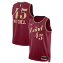 Camiseta NBA Donovan Mitchell - Cleveland Cavaliers - 23/24 - Burdeos - Edición Ciudad