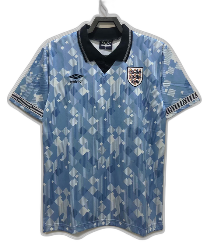 England 1990 Blue Edition Shirt - Retro Version