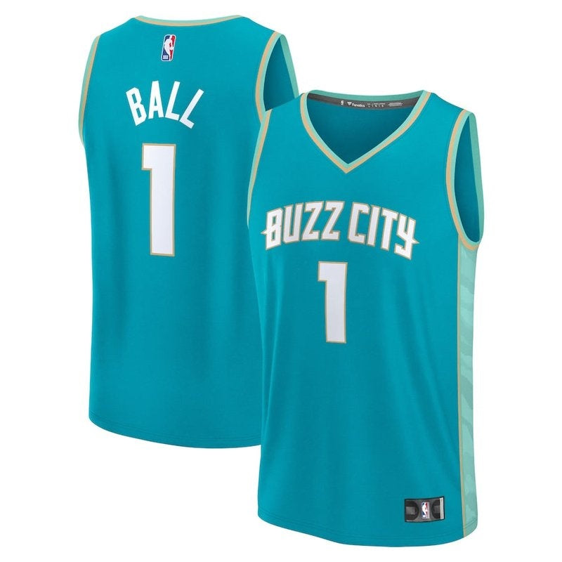 LaMelo Ball - Charlotte Hornets - Fanatics Branded 23/24 Fast Break NBA Jersey - Petrol Blue - City Edition