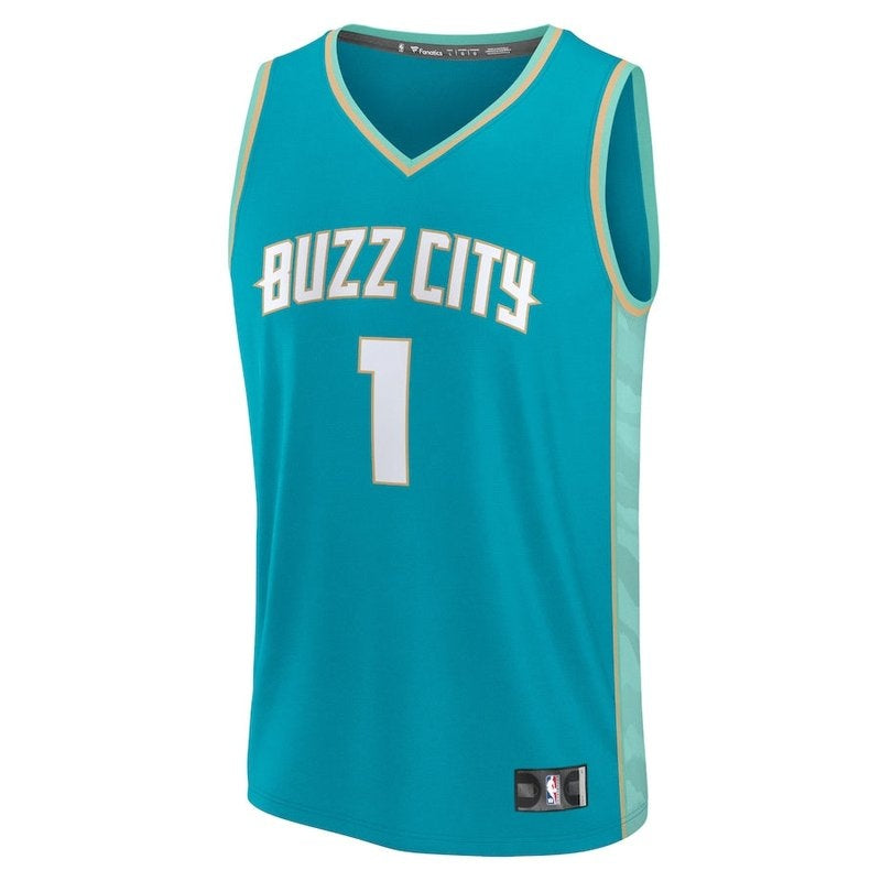 LaMelo Ball - Charlotte Hornets - Fanatics Branded 23/24 Fast Break NBA Jersey - Petrol Blue - City Edition