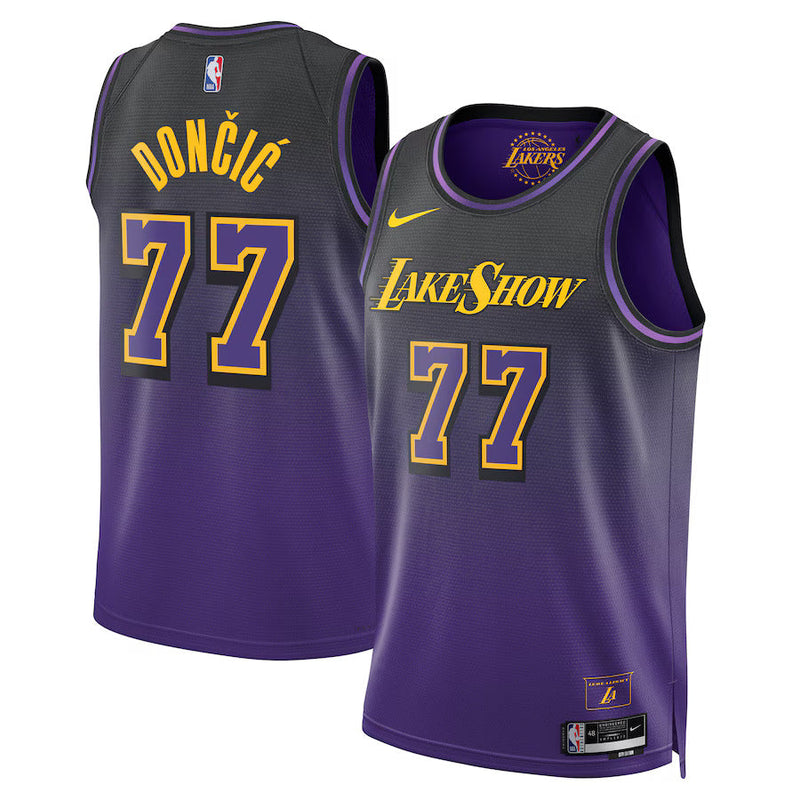 Luka Dončić - Los Angeles Lakers - 2024 City Edition - Purple - Unisex NBA Jersey