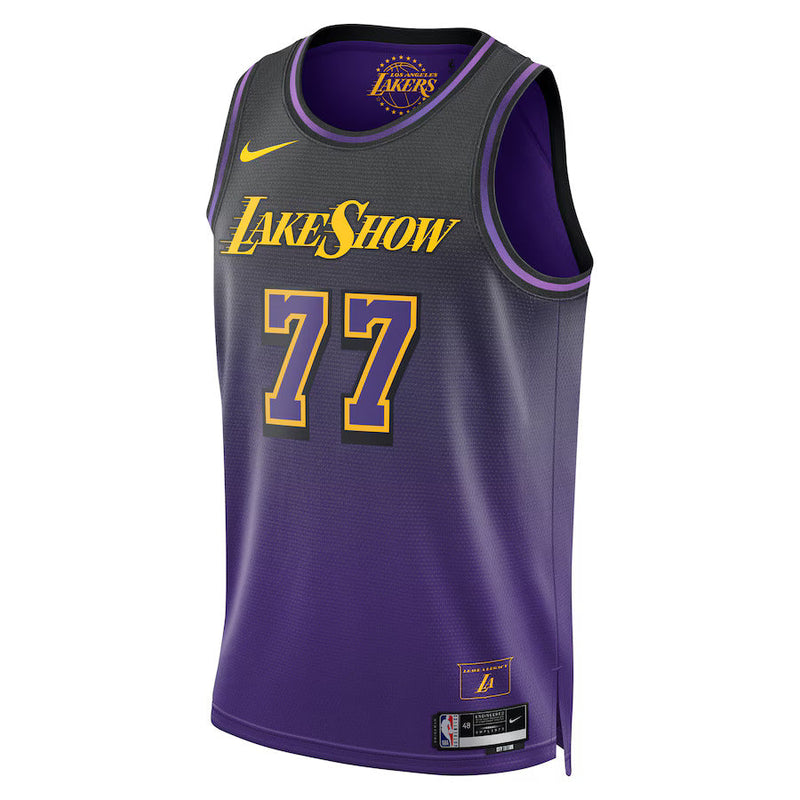 Luka Dončić - Los Angeles Lakers - 2024 City Edition - Purple - Unisex NBA Jersey
