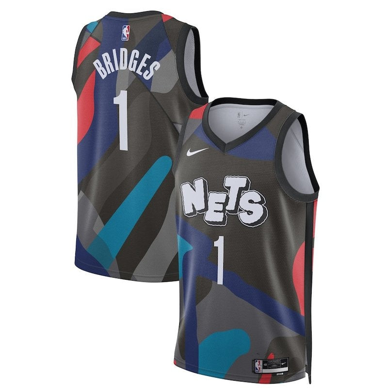 Mikal Bridges Brooklyn Nets NBA Jersey - 23/24 - Black - City Edition