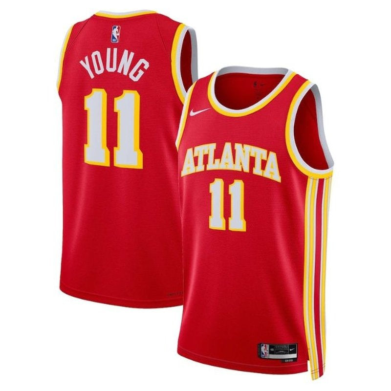 Trae Young - Atlanta Hawks - 2023 - Icon Edition - Red NBA Jersey