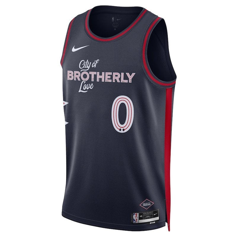 Tyrese Maxey - Philadelphia 76ers - 23/24 - Navy Blue - City Edition NBA Jersey