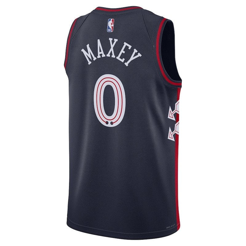 Tyrese Maxey - Philadelphia 76ers - 23/24 - Navy Blue - City Edition NBA Jersey